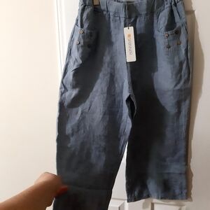 Linen Blue Pants